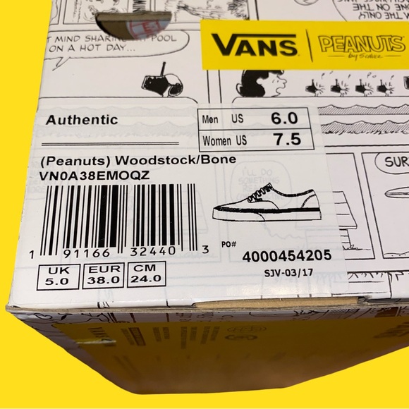 Vans x Peanuts | Woodstock Sneakers NEW IN BOX - Picture 10 of 11
